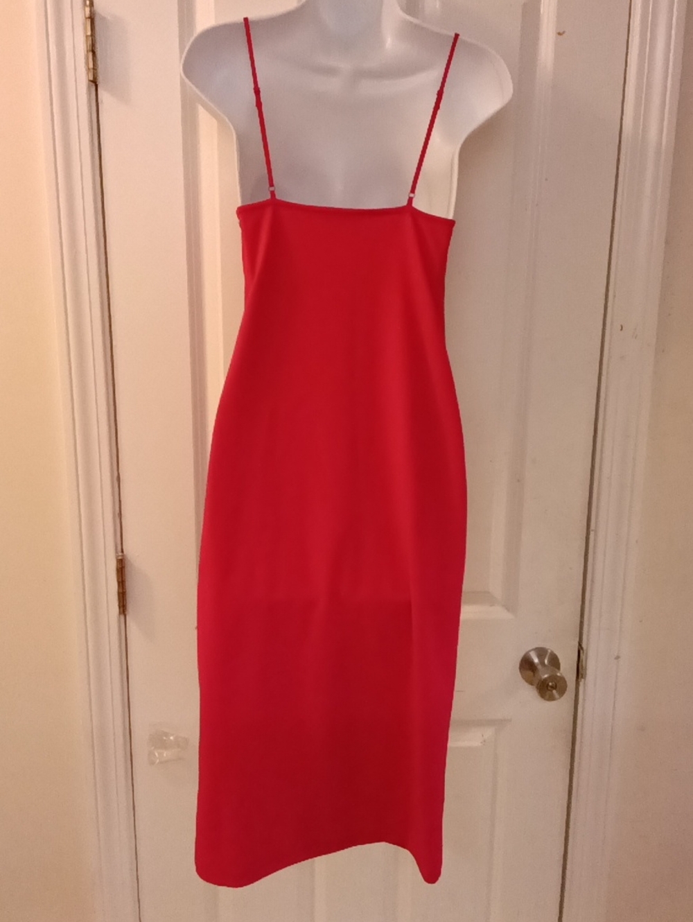 ZARA Sleek PINKY Midi Slip Dress with Spaghetti Straps SIZE XS Is Pink 🩷 Photo - Picture 6 of 8
